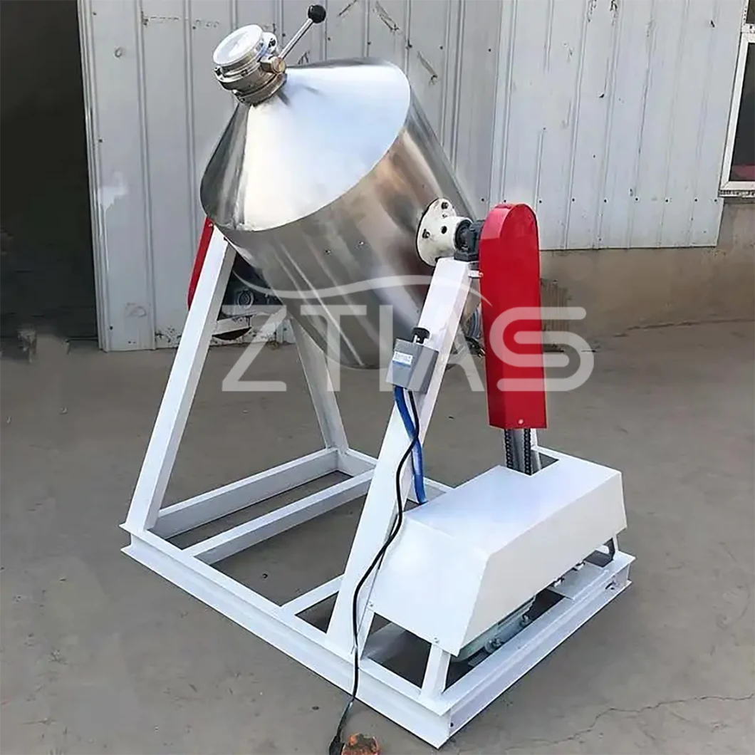 Hot Sale Industrial Stainless Steel 2D Rotary Drum Batch Mixer for Dry Powder Granule New
