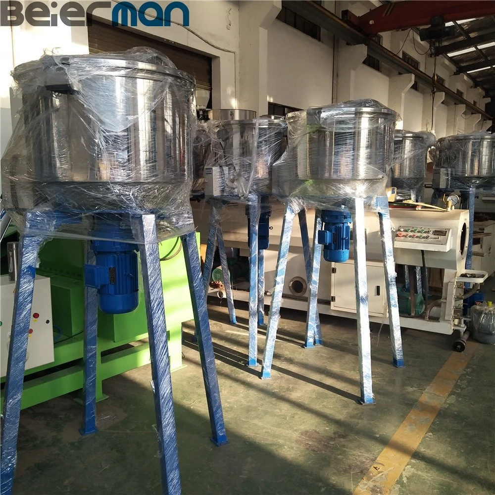 50kg-200kg PP PE Masterbatch Granules Powder Coloring Blending Mixing Machine Plastic Pellet Mixer SS304 Rotating Paddle