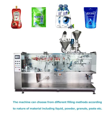 Máquina de embalagem de enchimento multifuncional automática de alta qualidade 300cc para líquido, pó, grânulos e pasta