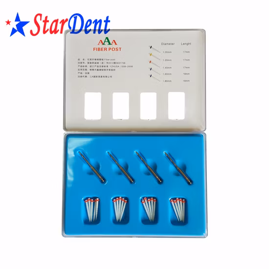 Poste dentário reto/espiral de fibra de vidro para laboratório médico hospitalar equipamento clínico para diagnóstico cirúrgico